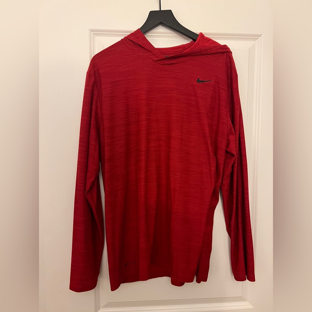 Mens Nike heather Red hoodie - XL